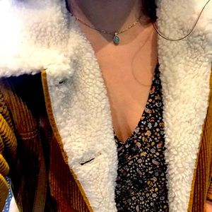 Sherpa-lined Corduroy Coat